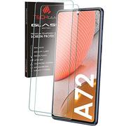 TECHGEAR 2 Pack GLASS Edition Compatible with Samsung Galaxy A72, Tempered Glass Screen Protector Covers [2.5D Round Edge] [9H Hardness] [Crystal Clarity] [Scratch-Resistant] [No-Bubble]