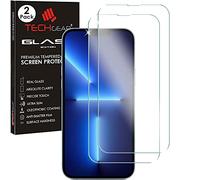 TECHGEAR [2 Pack] GLASS Edition for iPhone 14 Plus, iPhone 13 Pro Max 6.7", Tempered Glass Screen Protector Cover [2.5D Round Edge] [9H Hardness] [Crystal Clarity] [Scratch-Resistant] [No-Bubble]