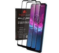 TECHGEAR [2 Pack GLASS Edition for Motorola Moto One Action, Genuine Tempered Glass Screen Protectors Covers [2.5D Round Edge] [9H Hardness] [Crystal Clarity] [Scratch-Resistant] [No-Bubble]