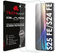 TECHGEAR 2 Pack Glass Screen Protectors for Samsung Galaxy S25 FE & S24 FE 5G, Tempered Glass Screen Protectors [9H Hardness] [HD Clarity] [Scratch-Resistant] [Case Friendly]