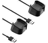TECHGEAR 2 Pack Replacement USB Charger for Fitbit Versa/Lite, USB Charging Power Cable Cradle Compatible with Fitbit Versa/Lite Heart Rate & Fitness Activity Tracker, Smart Watch/Wristband