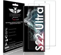 TECHGEAR [2 Pack Screen Protector fits Samsung Galaxy S22 Ultra 5G [Screen Angel Edition] [In-Display Fingerprint Support][Case Friendly][Bubble Free][FULL Screen Coverage] HD Clear Flexible TPU Film