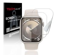 TECHGEAR 2 Pack Screen Protectors for Apple Watch 45mm Series 9 8 7 & 44mm Series 6 5 4 SE 3 SE 2 SE 1 [Screen Cloak] [FULL Screen Coverage] [HD] [Reinforced] [Bubble Free] EPU Screen Protector
