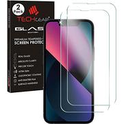 TECHGEAR 2 Pack Tempered Glass Screen Protector for iPhone 17e (2026), 16e (2025), iPhone 14, iPhone 13 & 13 Pro - 9H Hardness, 2.5D Rounded Edge, Crystal Clear, Case Friendly