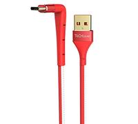 TECHGEAR 2in1 2m USB C Cable, 90 Degree Right Angle Fast Charge & Phone Stand Cable Compatible for Huawei P50, Samsung S22 S21 S20 FE A20e A12 A52 A53, Honor 50, OnePlus 9 10, Oppo, Pixel 6, P50 etc