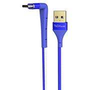 TECHGEAR 2in1 2m USB C Cable, 90 Degree Right Angle Fast Charge & Phone Stand Cable Compatible for Huawei P50, Samsung S22 S21 S20 FE A20e A12 A52 A53, Honor 50, OnePlus 9 10, Oppo, Pixel 6, P50 etc