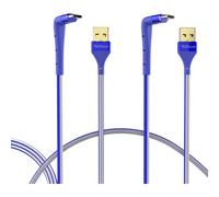 TECHGEAR 2in1 USB C Cable, [2 Pack] 90 Degree Right Angle Fast Charge & Stand Cable Compatible for Huawei, Samsung, Honor, OnePlus, Oppo, Pixel 6 etc