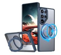TECHGEAR 3-in-1 Galaxy S25 Ultra Stand Case [Magnetic + KickStand + Ring Holder] [Compatible with MagSafe] Hybrid Tough Protective Ring Case [Fusion Armour] for Samsung Galaxy S25 Ultra 5G - Blue