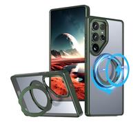 TECHGEAR 3-in-1 Galaxy S25 Ultra Stand Case [Magnetic + KickStand + Ring Holder] [Compatible with MagSafe] Hybrid Tough Protective Ring Case [Fusion Armour] for Samsung Galaxy S25 Ultra 5G - Green
