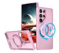 TECHGEAR 3-in-1 Galaxy S25 Ultra Stand Case [Magnetic + KickStand + Ring Holder] [Compatible with MagSafe] Hybrid Tough Protective Ring Case [Fusion Armour] for Samsung Galaxy S25 Ultra 5G - Pink