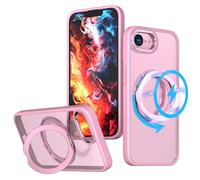 TECHGEAR 3-in-1 iPhone 16e Stand Case [Magnetic + KickStand + Ring Holder] [Compatible with MagSafe] Premium Hybrid Tough Protective Ring Case [Fusion Armour Ring] for Apple iPhone 16e - Pink