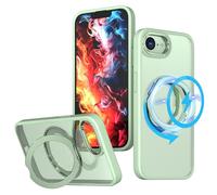 TECHGEAR 3-in-1 iPhone 17e / 16e Stand Case with Magnetic Charging, Kickstand & Ring Holder - MagSafe Compatible Hybrid Tough Shockproof Protective Case [Fusion Armour Ring] - Mint Green