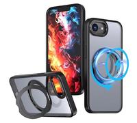 TECHGEAR 3-in-1 iPhone 17e / 16e Stand Case with Magnetic Charging, Kickstand & Ring Holder - MagSafe Compatible Hybrid Tough Shockproof Protective Case [Fusion Armour Ring] - Black