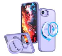 TECHGEAR 3-in-1 iPhone 17e / 16e Stand Case with Magnetic Charging, Kickstand & Ring Holder - MagSafe Compatible Hybrid Tough Shockproof Protective Case [Fusion Armour Ring] - Lilac
