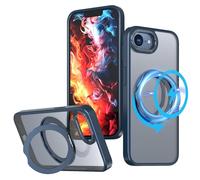 TECHGEAR 3-in-1 iPhone 17e / 16e Stand Case with Magnetic Charging, Kickstand & Ring Holder - MagSafe Compatible Hybrid Tough Shockproof Protective Case [Fusion Armour Ring] - Blue