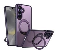 TECHGEAR 3-in-1 Magnetic Stand Case for Samsung Galaxy S26 Plus 5G - Fusion Armour Tough Hybrid Cover with 360° Ring Kickstand & Semi-Translucent Hard Back- Purple