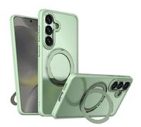 TECHGEAR 3-in-1 Magnetic Stand Case for Samsung Galaxy S26 Plus 5G - Fusion Armour Tough Hybrid Cover with 360° Ring Kickstand & Semi-Translucent Hard Back - Mint Green