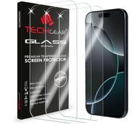 TECHGEAR 3 Pack GLASS Edition Screen Protectors for iPhone 16 Pro Max (2024) & iPhone 17 Pro Max (2025) 2.5D Round Edge, 9H Hardness, Crystal Clear, Scratch Resistant, No-Bubble