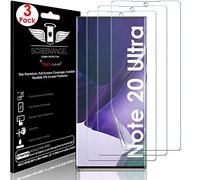 TECHGEAR [3 Pack Screen Protector fits Samsung Galaxy Note 20 Ultra [Screen Angel Edition] [In-Display Fingerprint Support] [Case Friendly] [Bubble Free] [FULL Screen Cover] HD Clear Flexi TPU Film