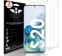 TECHGEAR [3 Pack Screen Protector fits Samsung Galaxy S20 [Screen Angel Edition] [In-Display Fingerprint Support][Case...