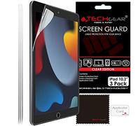 TECHGEAR 3 Pack Screen Protector for iPad 10.2" 2021/2020 / 2019, CLEAR Screen Protector Guard Covers Compatible with New Apple iPad 9th / 8th / 7th Generation 10.2" 2021/2020 / 2019