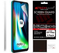 TECHGEAR [3 Pack] Screen Protectors Compatible for Motorola Moto G9 Play, CLEAR LCD Screen Protectors Cover Guards