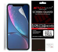 TECHGEAR [3 Pack] Screen Protectors for iPhone 11, iPhone XR 6.1" - Clear Lcd Screen Protector Guard Covers with Cleaning Cloth & Application Card