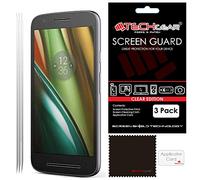 TECHGEAR [3 Pack] Screen Protectors for Moto E3 (3rd Gen / 2016 Edition) - Ultra Clear Lcd Screen Protector Cover Guards Compatible with Motorola Moto E3 [Not for 1st or 2nd Gen Moto E]