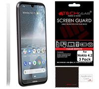 TECHGEAR [3 Pack] Screen Protectors for Nokia 4.2, CLEAR LCD Film Screen Protectors Cover Guards Compatible with Nokia 4.2