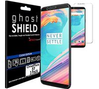 TECHGEAR [3 Pack] Screen Protectors to fit OnePlus 5T [ghostSHIELD Edition] Genuine Reinforced Flexible TPU Screen Protector Guard Covers with Full Screen Coverage inc Curved Screen