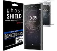TECHGEAR [3 Pack] Screen Protectors to fit Sony Xperia XA2 Ultra [ghostSHIELD Edition] Genuine Reinforced Flexible TPU Screen Protector Guard Covers with Full Screen Coverage inc Curved Screen
