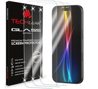 TECHGEAR 3 Pack Tempered Glass Screen Protectors for iPhone 17 Pro Max (2025) - 2.5D Round Edge, 9H Hardness, Crystal Clear, Scratch-Resistant, No-Bubble