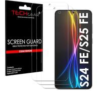 TECHGEAR 3 Pack Ultra Clear Screen Protectors for Samsung Galaxy S25 FE & S24 FE 5G - HD Film Guard Cover [Scratch-Resistant] [Touch Sensitive] [Case Friendly]