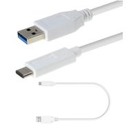 TECHGEAR (30 cm 1ft) USB 3.1 Type C, Data Sync & Charging Cable Lead for OnePlus 6T, 6, OnePlus 5T 5 3T 3 etc - USB-C 3.1 Type C Fast cable