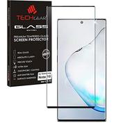 TECHGEAR 3D GLASS Edition Screen Protector for Samsung Galaxy Note 10 [Fingerprint ID Compatible] Tempered Glass Screen Protector Guard Cover - Black