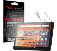 TECHGEAR 5 Pack Screen Protectors for New Amazon Fire HD 10" / HD 10" Kids (2023 / 13th Generation) [New EASY-FIT] CLEAR Edition Screen Protector Guard Covers