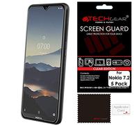 TECHGEAR [5 Pack] Screen Protectors for Nokia 7.2, CLEAR LCD Film Screen Protectors Cover Guards Compatible with Nokia 7.2