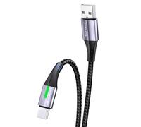 TECHGEAR 60W USB C Charger Cable, LED Light Indicator Type C Fast Charging Braided USB A to USB-C Phone Charger Cable for iPad A16 / Air/Pro, iPhone 17/16/15 Pro Max, S25 S24, Pixel, PS5, Switch etc
