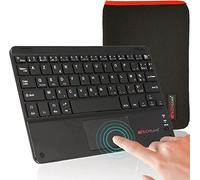 TECHGEAR® [Active] Strike Pro Multifunctional Bluetooth Azerty Wireless Keyboard with Touchpad for Tablet PCs and Phones With Built-In Android Operating System (+ Dust Cover for Keyboard)