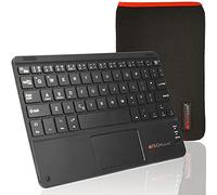 TECHGEAR Active Strike Pro Slim Bluetooth Wireless UK QWERTY Keyboard with Mouse Touchpad for iPad Series (9.7", 10.2", Mini, Air, Pro 10.5", 11", 12.9") + Keyboard Case