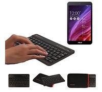 TECHGEAR [Active Strike (S) Slim Bluetooth Wireless UK Qwerty Keyboard With Carry Case Cover Works for Huawei MediaPad T3 7" 8" 10.1", T5 10.1", M5 Lite - Black