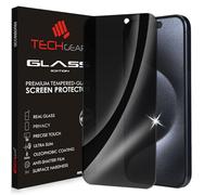 TECHGEAR Anti Spy Screen Protector for iPhone 15 Pro Max - PRIVACY Filter 3D GLASS Edition Genuine Tempered Glass Full Screen Protector Guard Cover Compatible with iPhone 15 Pro Max 6.7"