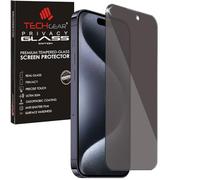 TECHGEAR Anti Spy Screen Protector for iPhone 15 Pro - PRIVACY Filter GLASS Edition Genuine Tempered Glass Screen Protector Guard Cover Compatible with iPhone 15 Pro 6.1"