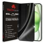 TECHGEAR Anti Spy Screen Protector for iPhone 16 Plus/iPhone 15 Plus, PRIVACY Filter 3D GLASS Edition Genuine Tempered Glass FULL Screen Protector Guard for iPhone 15 Plus & iPhone 16 Plus 6.7"