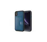 TECHGEAR iPhone XR Case, Tough Armoured Card Wallet 360 Shock Proof Protective Case Cover with Card Slots Wallet & Stand Compatible with Apple iPhone XR 6.1" - Blue