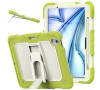 TECHGEAR ArmourSHIELD Case for Apple iPad Air 11" 2026 (M4), 2025 (M3), 2024 (M2) - Heavy Duty Rugged Shockproof Full Body Case, Built-in Screen Protector & Kickstand, Kids School Work Cover - Green