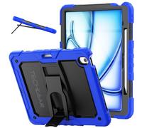 TECHGEAR ArmourSHIELD Case for Apple iPad Air 13" 2026 (M4), 2025 (M3), 2024 (M2) - Heavy Duty Rugged Shockproof Full Body Case, Built-in Screen Protector & Kickstand, Kids School Work Cover, Blue