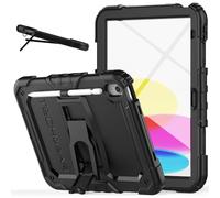 TECHGEAR ArmourSHIELD Case For Apple iPad 11th & 10th Generation, iPad (A16) 11" 2025/10.9" 2022 HEAVY DUTY Shockproof Case, Folding Stand, Screen Protector & Pencil Holder, Kids Schools Work, Black