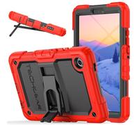 TECHGEAR ArmourShield Rugged Case for Samsung Galaxy Tab A11 8.7" (SM-X130 / SM-X135) - Heavy Duty Shockproof Protective Cover, Built-in Stand & Screen Protector - School Friendly, Red