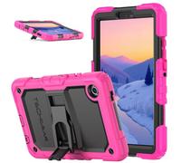 TECHGEAR ArmourShield Rugged Case for Samsung Galaxy Tab A11 8.7" (SM-X130 / SM-X135) - Heavy Duty Shockproof Protective Cover, Built-in Stand & Screen Protector - School Friendly, Pink